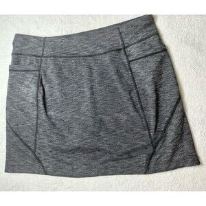 Athleta Excursion Outdoor Skort Women's Sz L Charcoal Gray Shorts Skirt Tennis